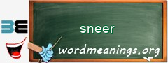 WordMeaning blackboard for sneer